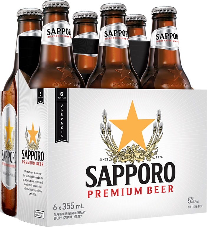 Sapporo 6 Pack Bottle